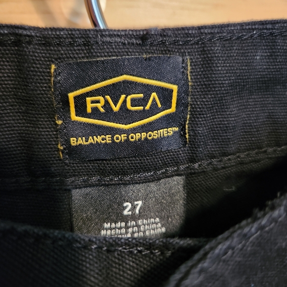 WOMEN'S RVCA BLACK RECESSION CARPENTER PANT SIZE 27 NWOT - Picture 7 of 13